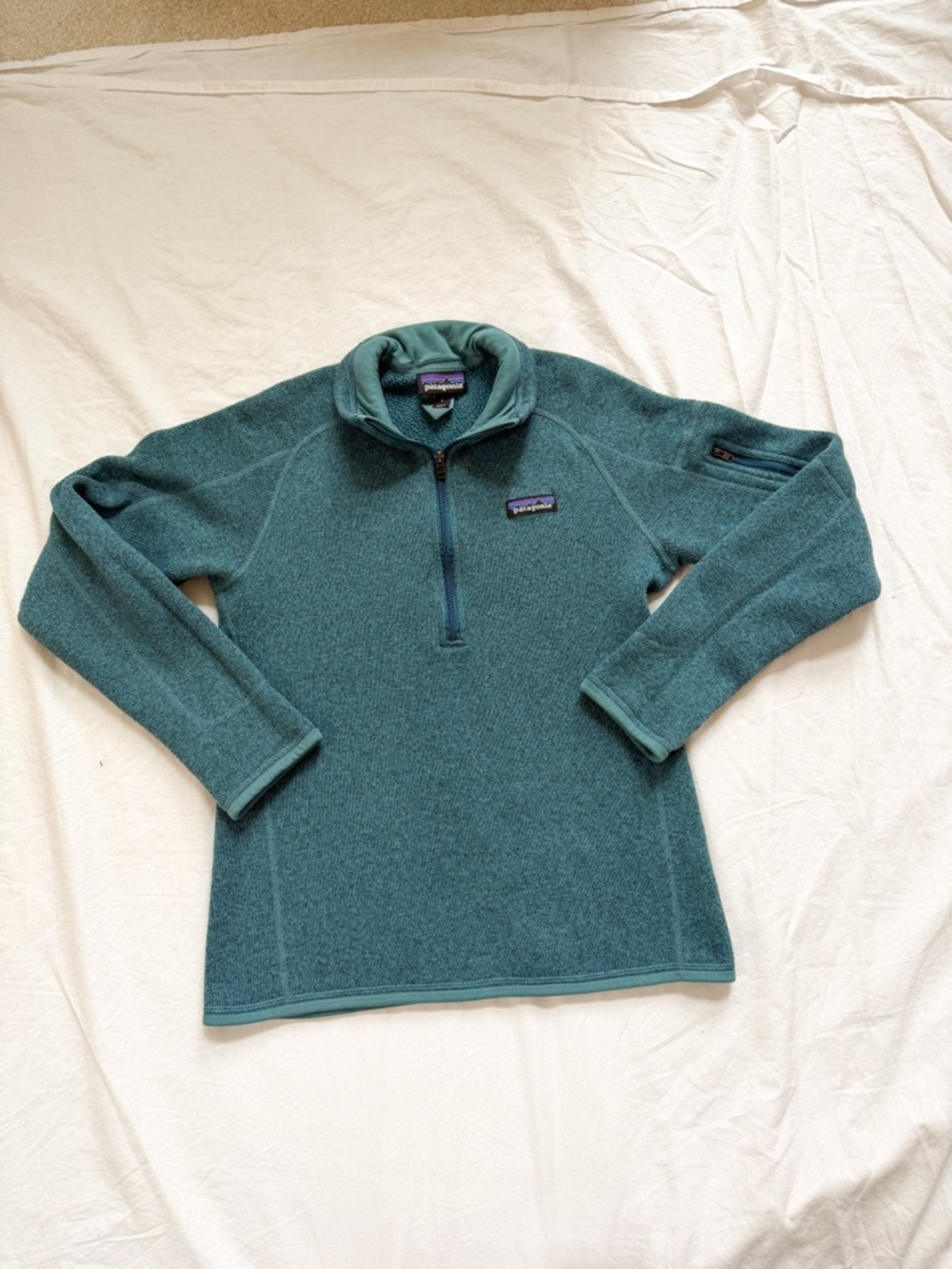 Patagonia Teal Half-Zip Synchilla Fleece Pullover